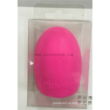 Custom Logo Silicone Brush Egg Cleanser para el cepillo cosmético del maquillaje